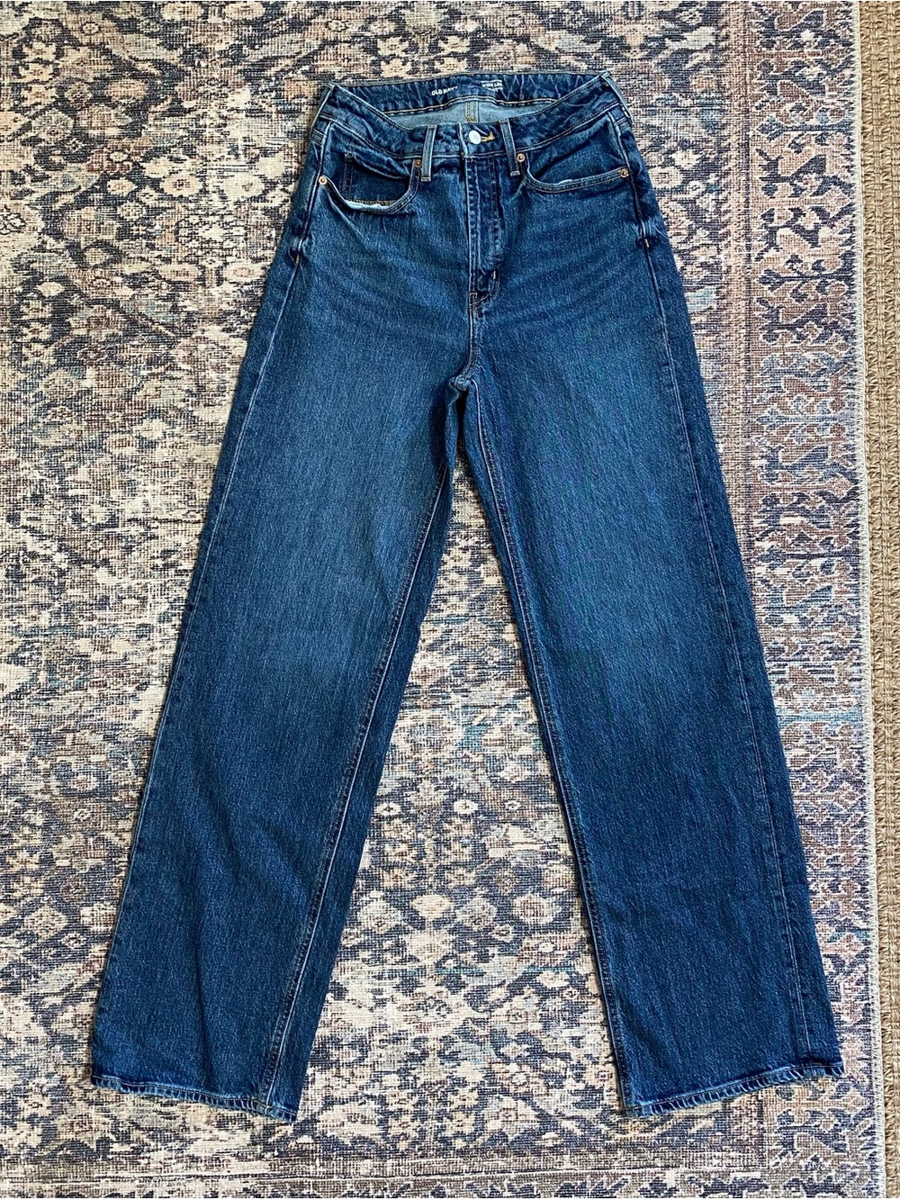 Dark Blue Women's Wide Leg Jeans